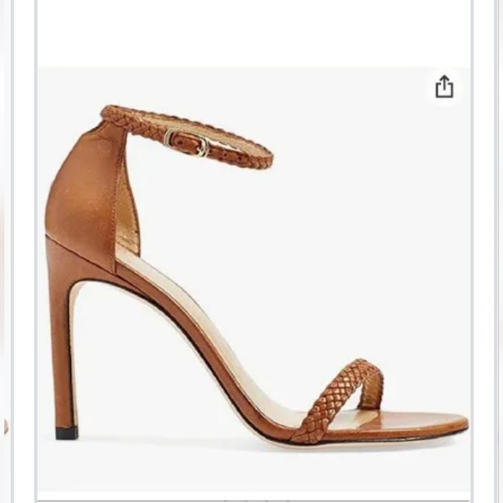 Stuart Weitzman Nudistsong Braided Leather Sandals